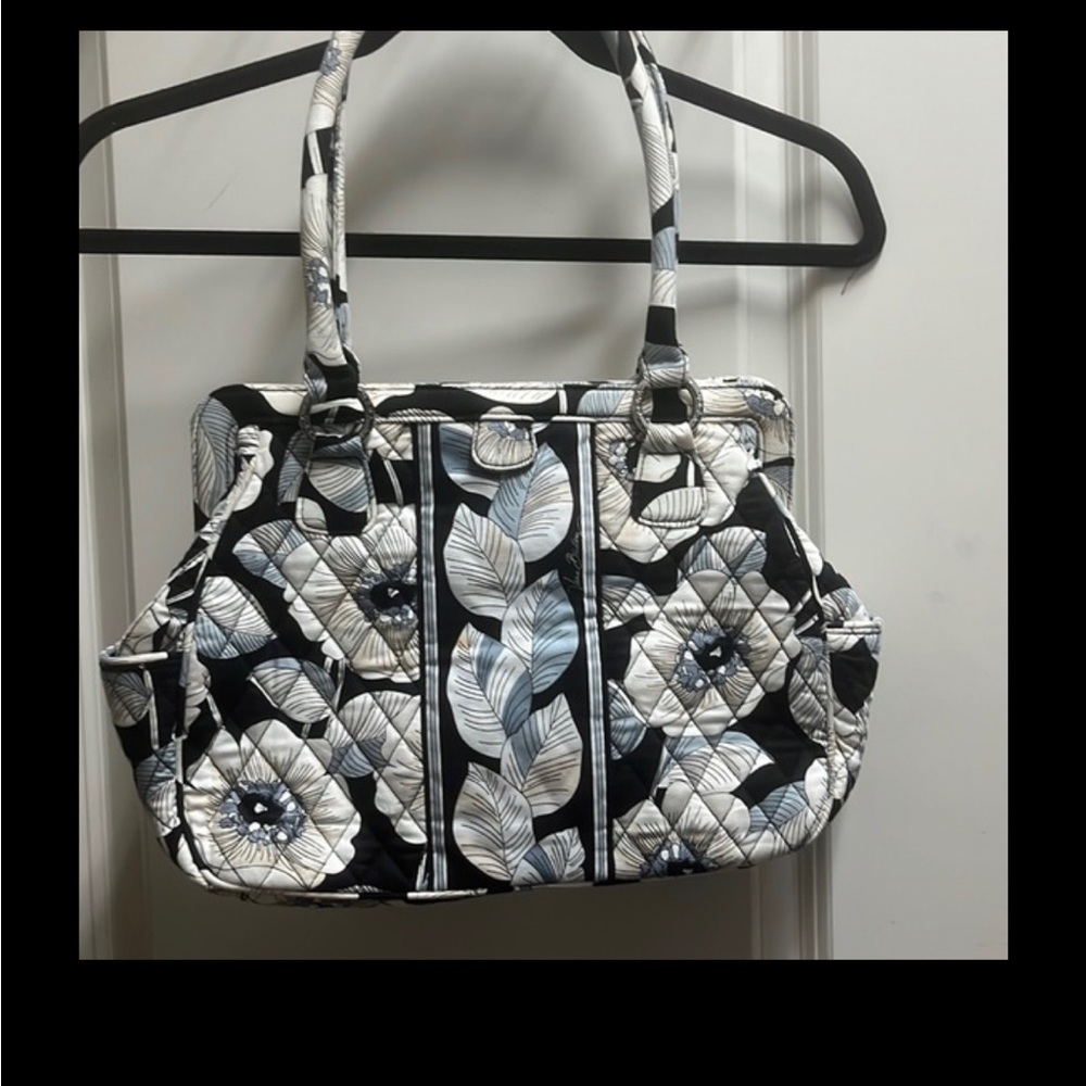 Vera Bradley  floral blue and black  shoulder bag